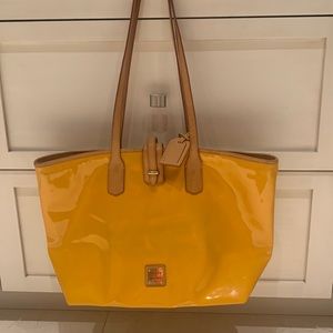 Dooney Bourke yellow satchel bag